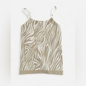 Stylish Beige and White Women's Tank